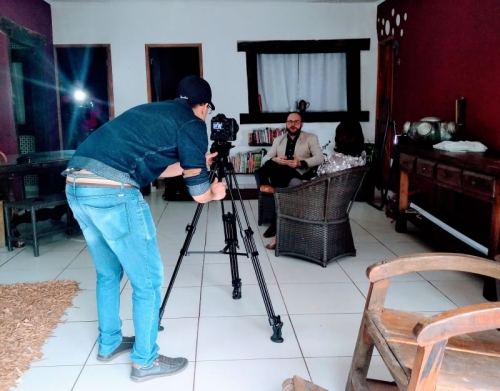 Bastidores da gravação do programa Saúde é Vida