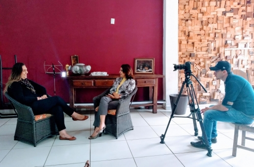 Bastidores da gravação do programa Saúde é Vida