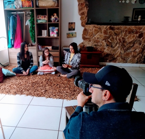 Bastidores da gravação do programa Saúde é Vida