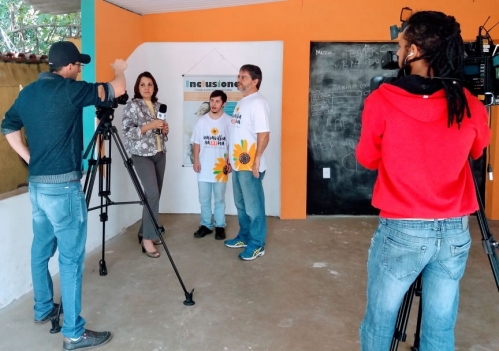 Bastidores da gravação do programa Saúde é Vida